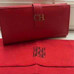 CH Red Leather Wallet